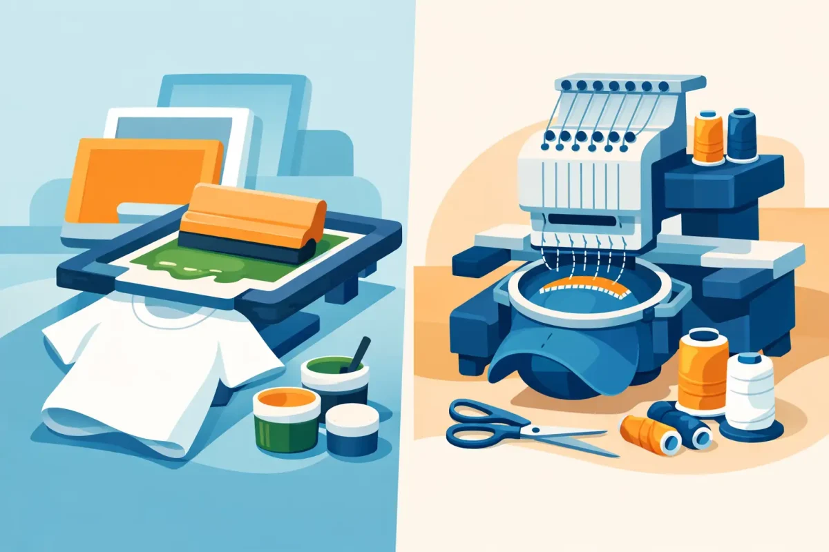 Screen Printing vs Embroidery for Brands